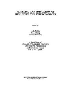 Couverture de l’ouvrage Modeling and Simulation of High Speed VLSI Interconnects