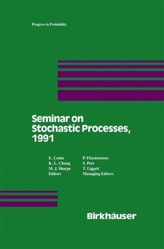 Couverture de l’ouvrage Seminar on Stochastic Processes, 1991
