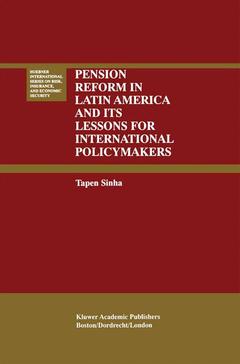 Couverture de l’ouvrage Pension Reform in Latin America and Its Lessons for International Policymakers