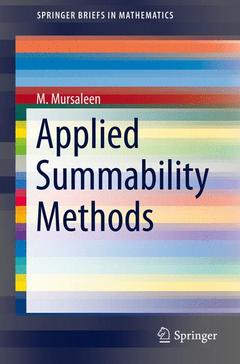 Couverture de l’ouvrage Applied Summability Methods