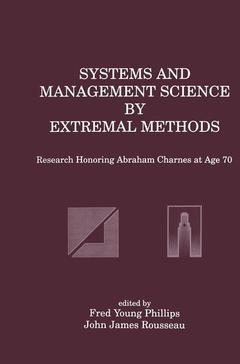 Couverture de l’ouvrage Systems and Management Science by Extremal Methods