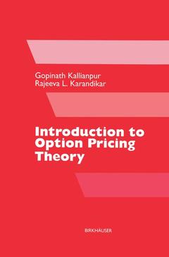 Couverture de l’ouvrage Introduction to Option Pricing Theory