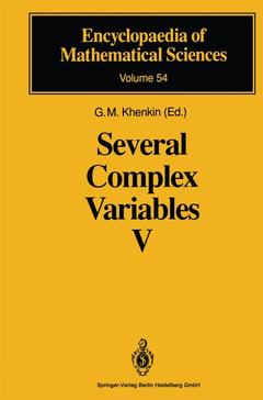 Couverture de l’ouvrage Several Complex Variables V