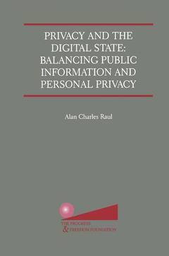 Couverture de l’ouvrage Privacy and the Digital State