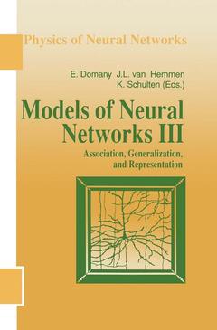 Couverture de l’ouvrage Models of Neural Networks III