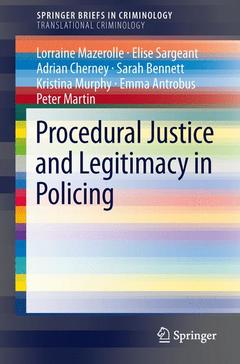 Couverture de l’ouvrage Procedural Justice and Legitimacy in Policing