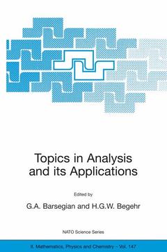 Couverture de l’ouvrage Topics in Analysis and its Applications