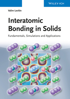 Couverture de l’ouvrage Interatomic Bonding in Solids