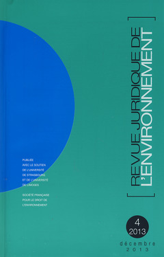 Cover of the book Revue Juridique de l'Environnement N° 4/2013