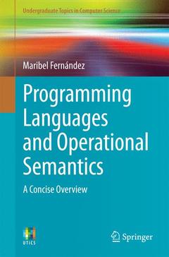 Couverture de l’ouvrage Programming Languages and Operational Semantics