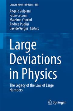 Couverture de l’ouvrage Large Deviations in Physics