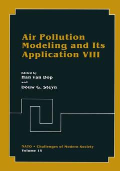 Couverture de l’ouvrage Air Pollution Modeling and Its Application VIII