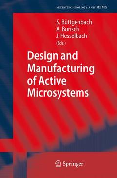 Couverture de l’ouvrage Design and Manufacturing of Active Microsystems