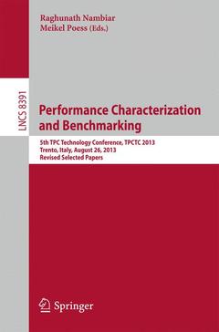Couverture de l’ouvrage Performance Characterization and Benchmarking