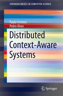 Couverture de l’ouvrage Distributed Context-Aware Systems