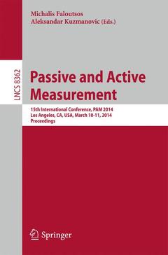 Couverture de l’ouvrage Passive and Active Measurement
