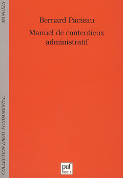 Couverture de l’ouvrage Manuel de contentieux administratif