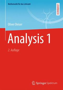 Cover of the book Analysis 1