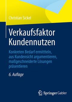 Couverture de l’ouvrage Verkaufsfaktor Kundennutzen