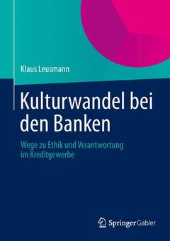 Cover of the book Kulturwandel bei den Banken