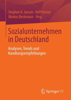 Cover of the book Sozialunternehmen in Deutschland