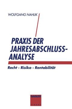 Couverture de l’ouvrage Praxis der Jahresabschlußanalyse