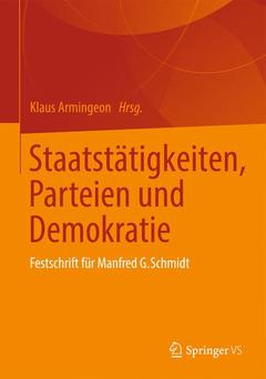 Couverture de l’ouvrage Staatstätigkeiten, Parteien und Demokratie