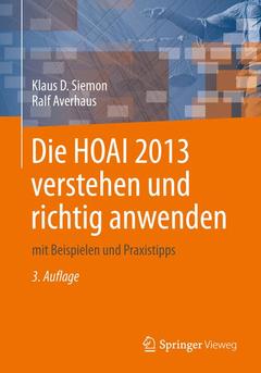 Couverture de l’ouvrage Die HOAI 2013 verstehen und richtig anwenden
