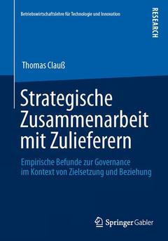 Couverture de l’ouvrage Strategische Zusammenarbeit mit Zulieferern