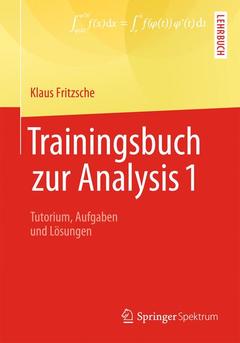 Couverture de l’ouvrage Trainingsbuch zur Analysis 1
