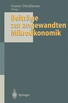 Couverture de l’ouvrage Beiträge zur angewandten Mikroökonomik