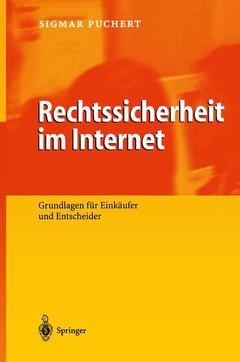 Couverture de l’ouvrage Rechtssicherheit im Internet