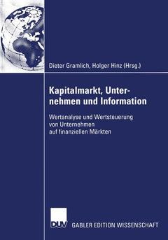 Couverture de l’ouvrage Kapitalmarkt, Unternehmen und Information