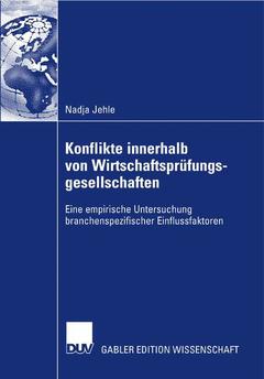 Cover of the book Konflikte innerhalb von Wirtschaftsprüfungsgesellschaften