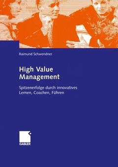Couverture de l’ouvrage High Value Management