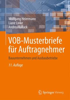 Couverture de l’ouvrage VOB-Musterbriefe für Auftragnehmer