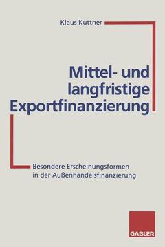 Cover of the book Mittel- und langfristige Exportfinanzierung