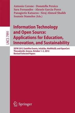 Couverture de l’ouvrage Information Technology and Open Source: Applications for Education, Innovation, and Sustainability