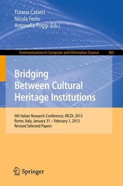 Couverture de l’ouvrage Bridging Between Cultural Heritage Institutions