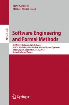 Cover of the book Software Engineering and Formal Methods