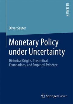 Couverture de l’ouvrage Monetary Policy under Uncertainty