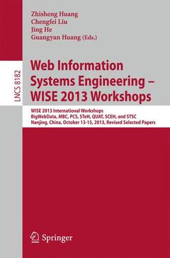 Couverture de l’ouvrage Web Information Systems Engineering – WISE 2013 Workshops