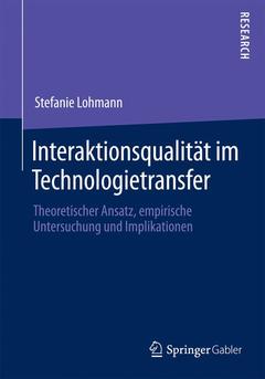Cover of the book Interaktionsqualität im Technologietransfer