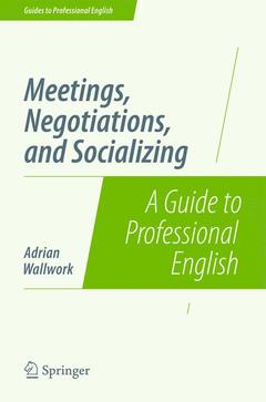 Couverture de l’ouvrage Meetings, Negotiations, and Socializing