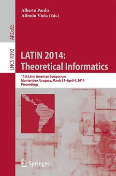 Couverture de l’ouvrage LATIN 2014: Theoretical Informatics