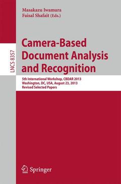 Couverture de l’ouvrage Camera-Based Document Analysis and Recognition