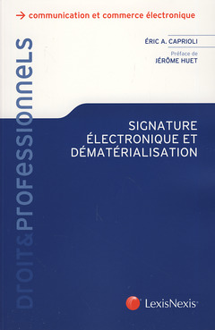 Couverture de l’ouvrage signature électronique et dématerialisation