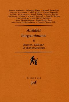 Couverture de l’ouvrage Annales bergsoniennes, II
