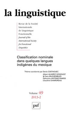 Cover of the book Linguistique 2013 vol 49 n 2.
