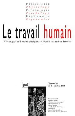 Couverture de l’ouvrage Travail humain 2013 vol 76 n 4